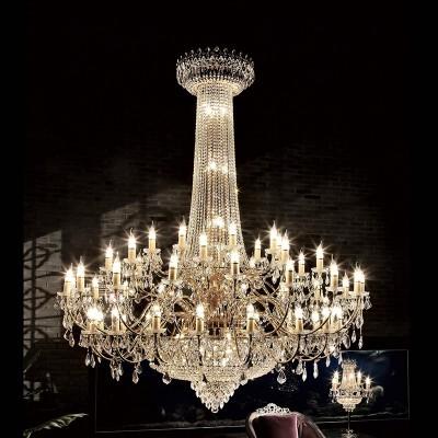China Oversized Large Foyer Chandeliers K9 Vintage Crystal Chandelier for sale