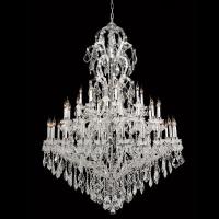 Quality 59 Inch Round Crystal Chandelier 48 Lights Large Maria Theresa Chandelier for sale