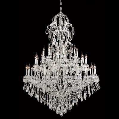 China 59 Inch Round Crystal Chandelier 48 Lights Large Maria Theresa Chandelier for sale