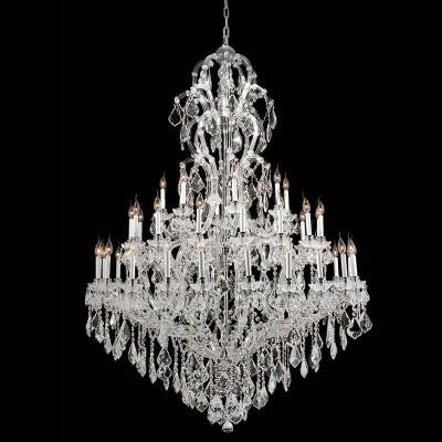 Quality 59 Inch Round Crystal Chandelier 48 Lights Large Maria Theresa Chandelier for sale