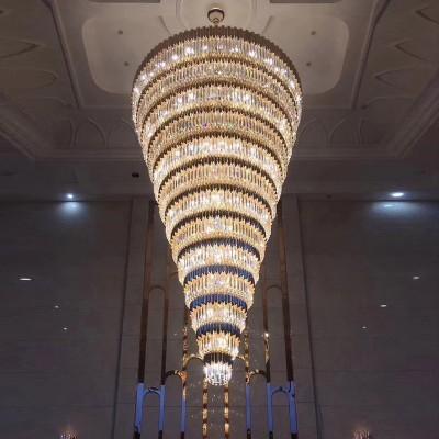 China Custom Modern Large Chandeliers Large Hotel Chandelier For High Ceilings for sale