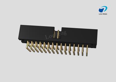 China Box Header, IDC Header connector, Board-to-Board, 2x15Pin, 1.27mm Pitch, Gold Flash, Right angle, 90° for sale