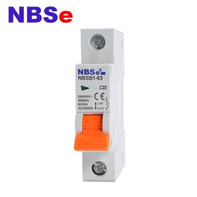 China NBSB1-63 Series 1P 40A Mini Micro Circuit Breaker Switch For Industrial / Homes for sale