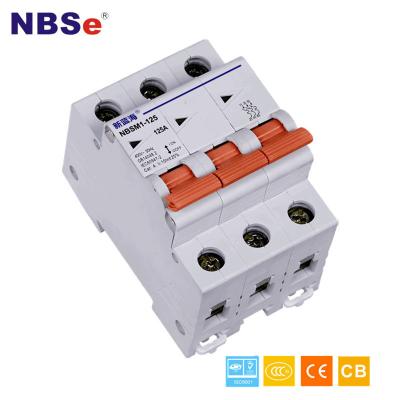 China CCC  Din Rail 125A Medium Voltage Industrial Type Circuit Breaker for sale