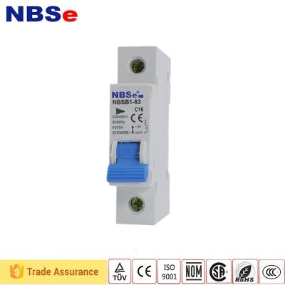 China ROHS 230V Type B Curve MCB Din Rail Mounting IECEN60947-2 Standard for sale
