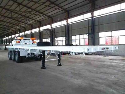 China 40 Foot 20 foot flatbed trailert / high bed semi truck trailer for container transporting for sale
