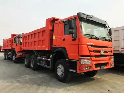 China 336HP SINOTRUK HOWO 6X4 dump truck tipper with red color for sale