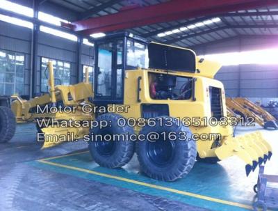 China Motor Grader/PY220C Grader/220HP Motor Grader with cummins engine , Color yellow with ripper for sale