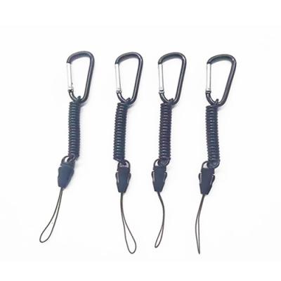 China Smart Short Connecting Flex Coil Tether And Cell Phone Nylon Loop 1.2MM for sale