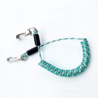 中国 プラスチックは薄緑の螺線形のコイル ケーブルの締縄のクイック リリースの鎖を覆った 販売のため