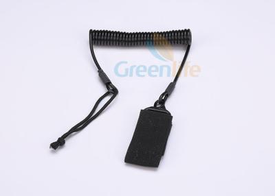 China Police Retention Device Coiled Security Tethers , Tactical Pistol Sling With Belt for sale
