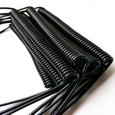 中国 TPUの螺線形の黒い色1.2 - 8.0MMと多目的注文のコイル状ケーブル 販売のため