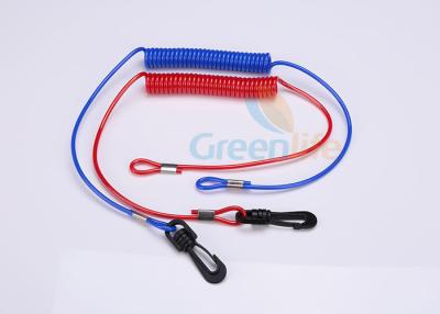 China Red / Blue Jet Ski Safety Lanyard Cut - Out  Cord For Watercraft 3.5MM for sale