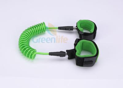 China Trela do pulso da criança do medidor Expanding1.5, chicote de fios de segurança verde da criança da mola à venda