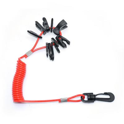 China Red Boat Outboard Engine Motor Kill Stop Switch Safety Tether Lanyard for sale