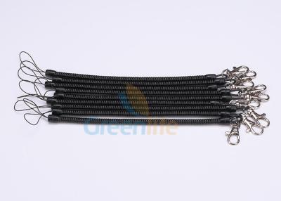 China Slim TPU Tubing Plastic Coil Lanyard , Spiral Spring Coil Lanyard On Key Chains for sale