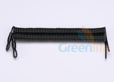 China High Tension Coiled Lanyard Cord , 50KG Load Tool Retractable Lanyard For Protection for sale