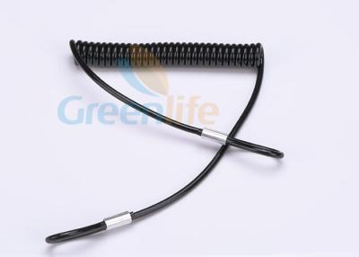 China Flexible Anti-dropping Safety Tool Coil Lanyard Leash Custom Long Tail On Both Sides for sale