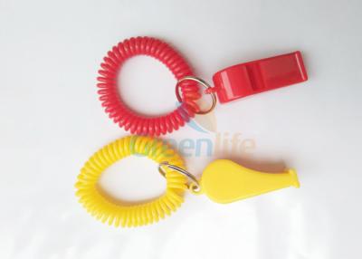 China Peso ligero plano de la soldadura de los tenedores del deporte del silbido de los llaveros en espiral dominantes de la muñeca en venta