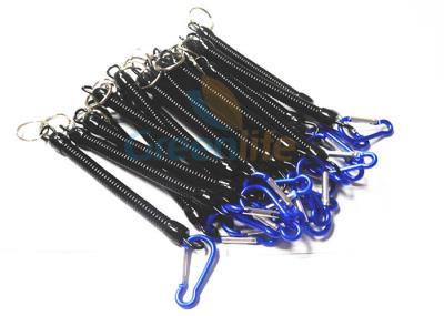Chine Lanière en plastique de bobine de pêche de corde de millimètre, corde enroulée en aluminium de lanière de Carabiner à vendre