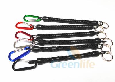 China Split Ring Stretch Coiled Lanyard Cord , Flexible Coil Lanyard For Fisher Plier for sale