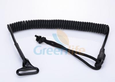 China OEM Expanding PU Coated Tactical Pistol Lanyard String Loop Spring Sling for sale