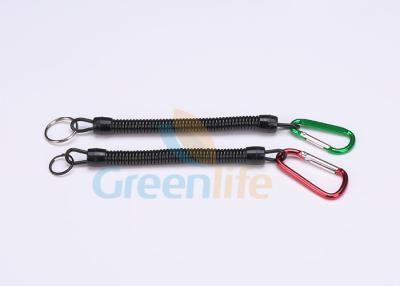 Chine Lanière escamotable de traction noire de pinces de pêche peigne rouge/vert de Carabiner à vendre