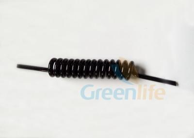 China cable en espiral de encargo del negro del cordón de los 7MM resistente para el correo del sorbo de la liberación rápida en venta