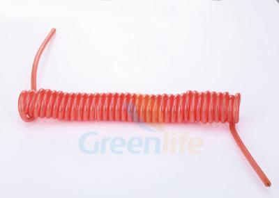 China 5mm Safety Tool Custom Coiled Lanyard Without Hardware Red Plastic Rope for sale