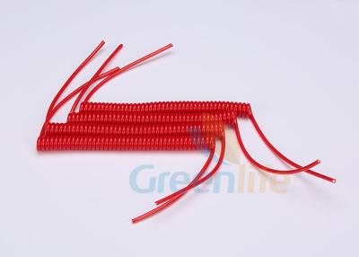 China Polyurethane Tubing Custom Retractable Coil Cord , 15cm Long Jet Ski Kill Cord for sale