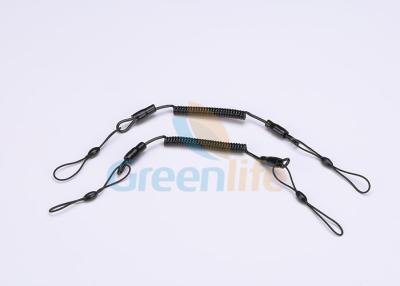 Chine Ficelles élastiques de boule d'unité centrale de spirale de stylet de corde noire de longe pour fixer l'interphone à vendre