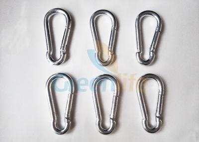 China Iron Material Galvanized Snap Hook Carabiner Safety Silver Nickle Plating for sale
