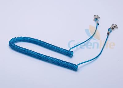 中国 イセエビの爪が付いている青い覆われたフライ フィッシングの棒の締縄ワイヤー コイル状の鎖 販売のため