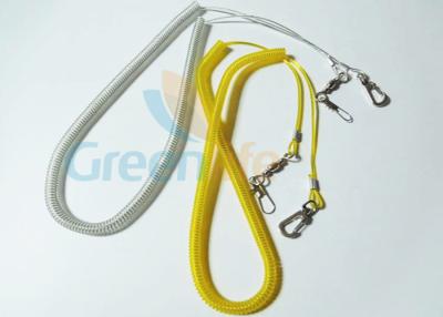 中国 9.8ft引き込み式の柔らかい釣ざおの締縄のコイル状のひも明らかにプラスチック ロープ 販売のため