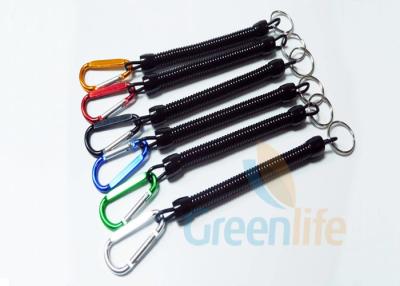 China Fly Fishing Accessories Coil Lanyard With Clip Aluminum Colored  2.5 * 120MM for sale