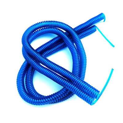 China Custom Length Transparent Plastic Safety Tool Lanyards Expanding Spring Coil Lanyard for sale