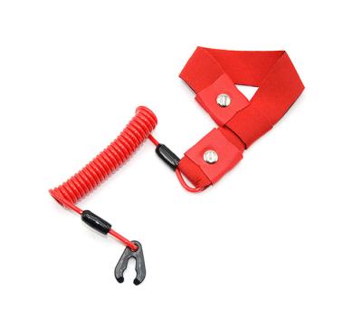 China Replacement Retractable Spring Kill Switch Lanyard With Twist Strap For Safety for sale
