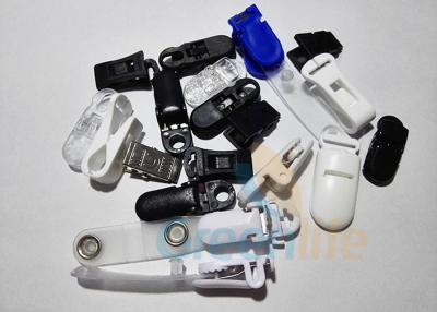 China Plastic ABS Safe Pacifier Suspender Clips Strap Clips Lanyard Accessories Black / White / Blue for sale