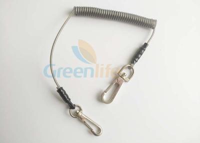 China Custom Length Plastic Spring Safe Retractable Lanyard Reduce Risk Of Loss for sale