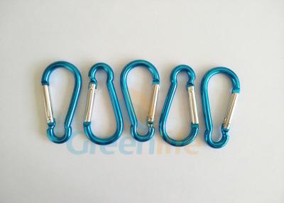 China Fashion Lake Blue Aluminum Carabiner Clips 5CM Gourd Shape Carabiner Holder With Silver Pole for sale