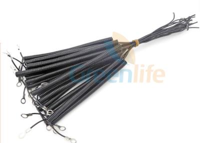 China Baraços bobinados de espiralamento da segurança da bobina correia magro com conector & linha terminais extremidade à venda