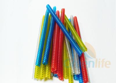 中国 注文の長さのプラスチック コイルの締縄の透明で赤い青緑の黄色色 販売のため