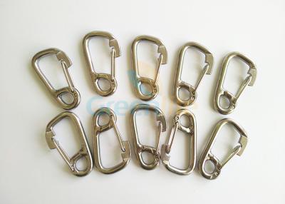 China Stainless Steel D Ring Hooks / Snap Carabiner Hook With Eye And Lock Hardware for sale