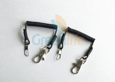China Smart Short 5CM Coil Tool Lanyard Personal Fishing Accessory Solid Black Colour for sale