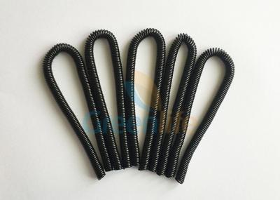 China Soft Expandable / Retractable Coil Cord 20CM Long For Pen Lock , Black Colour for sale