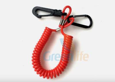 China Floating Ultra Watercraft Jet Ski Safety Lanyard Tether 15CM Long With Plastic Hook / Carabiner for sale