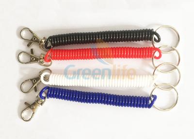 China Security Coiled Key Lanyard Strap Chain 2.5MM Line Diameter 10CM Long for sale