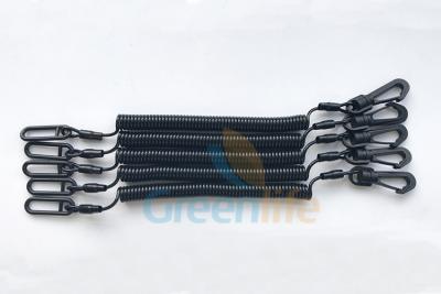 China Anti - Lost Coiled Security Tethers Custom Plastic Clip / Hook For Machinery Works for sale