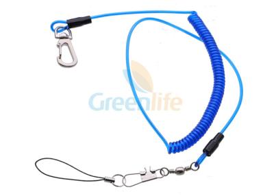 China Strong Coil Retractable Tool Tether PU Coat 1.5M Multi Purpose Full Internal Stainless Steel for sale