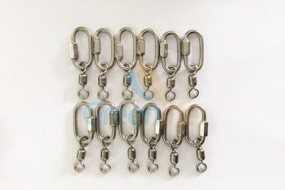 China Stainless Steel Oval Lanyard Accessories Fast Connection Ring M4 With Super Swivel Load 500KG for sale